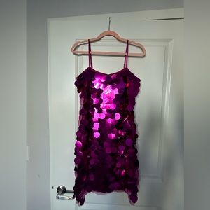 Milly magenta sequin dress - brand new never worn. Size 6